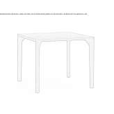 Square wooden table Chia
