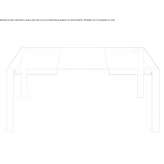 Extendable rectangular glass table Kanab