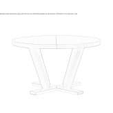Extendable round table Laczna