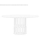 Round ash table with a marble top Ecka