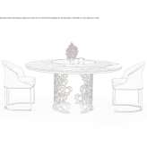 Round marble table with Lazy Susan Chaulnes