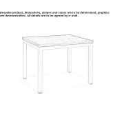 Square table made of melamine-coated chipboard Gambino