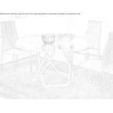 Round glass table Dridu