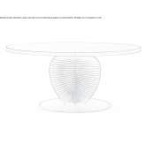 Round table made of wood and lacquered glass Mirabel
