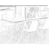 Extendable rectangular table Bullerup