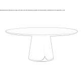 Round wooden dining table Faedo