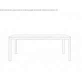 Extendable rectangular wooden table Brucken