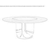 Round steel dining table Wurmberg
