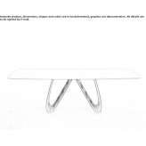 Rectangular living room table made of wood and glass Collagna