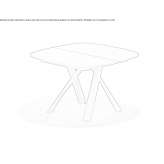 Extendable crystal table Geronimo