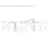 Rectangular marble dining table Lestans
