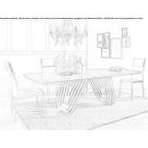 Rectangular marble table for the living room Collagna