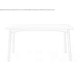 Rectangular table made of solid wood Llanilar