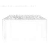 Rectangular table made of solid wood with a stone top Benillup