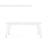 Extendable rectangular wooden dining table Dobrinj