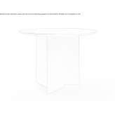 Round table in aluminum and top in stained oak Oordegem