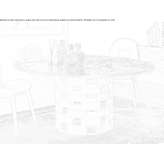 Okrągły stół z marmuru Dark Emperador z podstawą z orzecha włoskiego Luzhniki