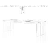 Rectangular table made of solid wood Montanay
