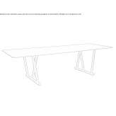 Rectangular table made of porcelain stoneware Morwell