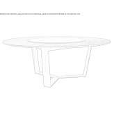 Wooden dining table with Lazy Susan Karasu