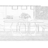 Rectangular metal table for the living room Erbray