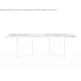 Rectangular aluminum table with a marble top Oordegem