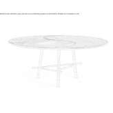 Round marble table for the living room in Tobacco Brown color Walkern