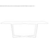 Rectangular wooden dining table Karasu