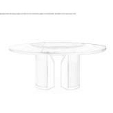 Round marble table with Lazy Susan Ayeneux