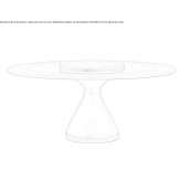 Porcelain stoneware table with Lazy Susan Skjervoy