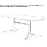 Owalny stół do jadalni z płyty MDF Bosia