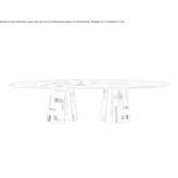 Oval wooden table for the living room Vardane