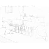 Rectangular marble table Gragnano