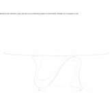 Oval glass table with Baydur® base Zagorz