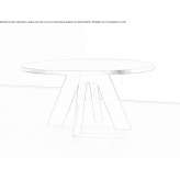 Round wooden dining table Zbraslav