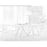 Rectangular wooden table Ciutelec