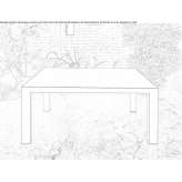 Square dining table made of HPL Kragero
