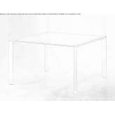 Square table made of glass and steel Coasa