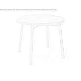 Round table made of solid wood Llanilar