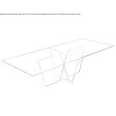 Rectangular glass table Kitsi