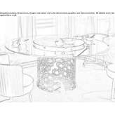 Round crystal table with Lazy Susan Chaulnes
