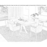 Extendable table made of melamine-coated chipboard Bijagual