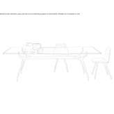 Rectangular dining table Ornago