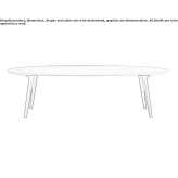 Owalny stół z marmuru Carrara Rakovec