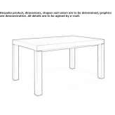 Extendable rectangular laminate table Ispra