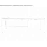 Extendable rectangular dining table with HPL top Pompei