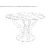Round table made of marble and wood Coasa