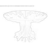 Round table made of birch and crystal Neenah