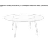 Round wooden dining table Berzasca