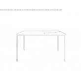 Square metal table Brucken